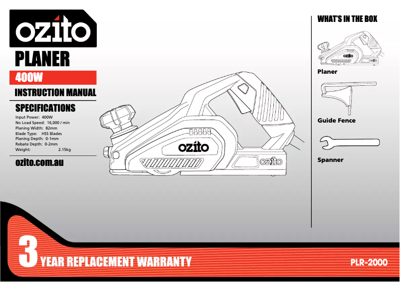 Image de la première page du manuel de l'appareil PLR-2000