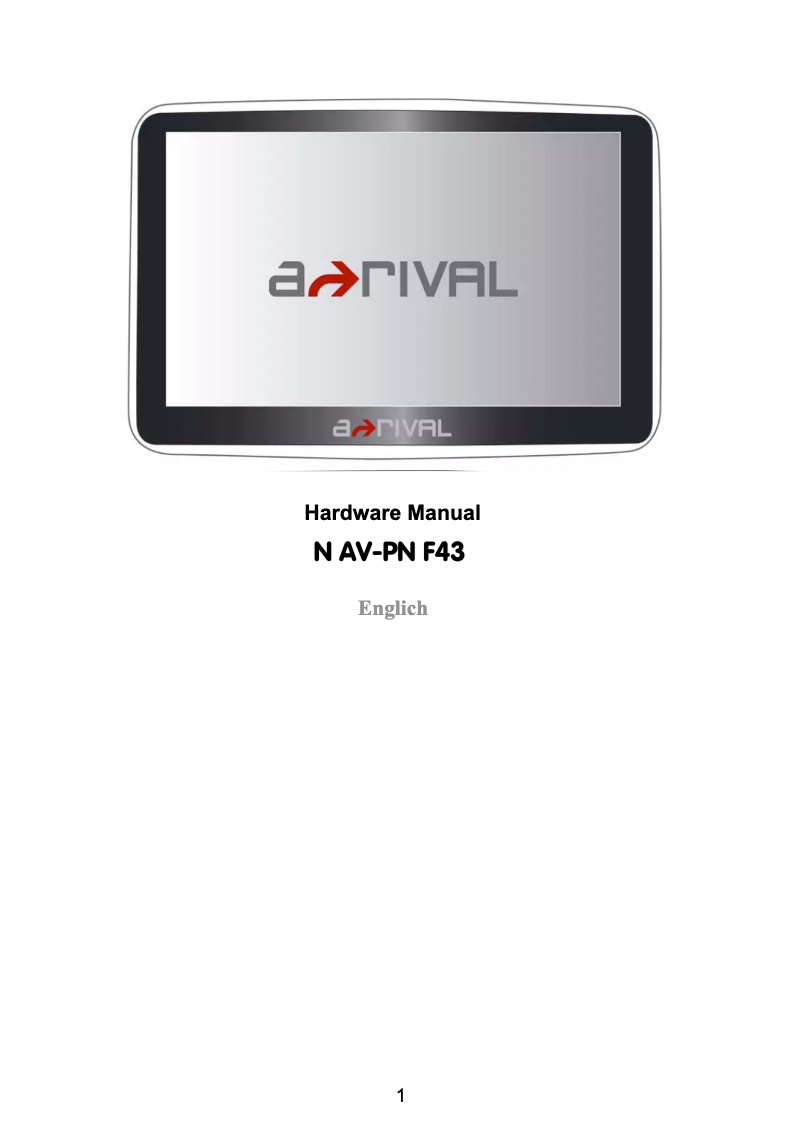 Page 1 de la notice Manuel utilisateur A-Rival NAV-PNF 43