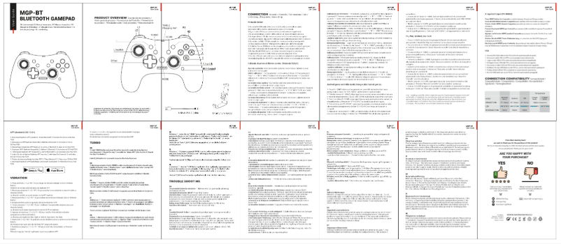 Page 1 de la notice Manuel utilisateur Mars Gaming MGP-BT