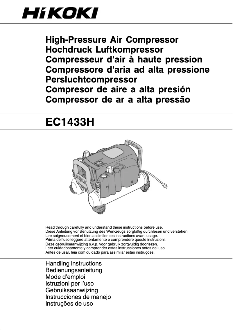 Page n°1 - Manuel utilisateur HiKOKI EC1433H