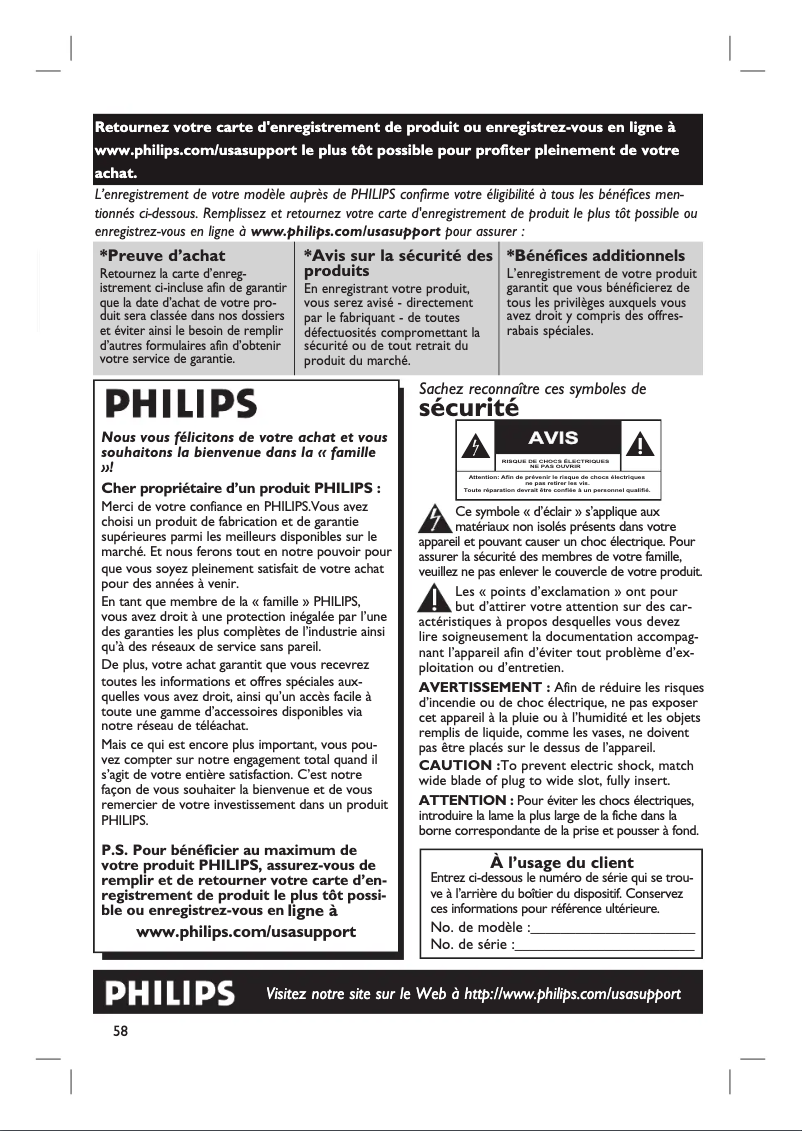 Image de la première page du manuel de l'appareil HTS3555