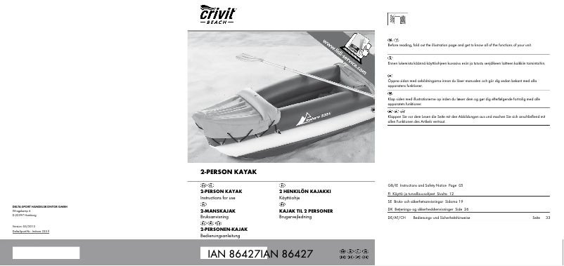 Page n°1 - Manuel utilisateur Crivit IAN 86427