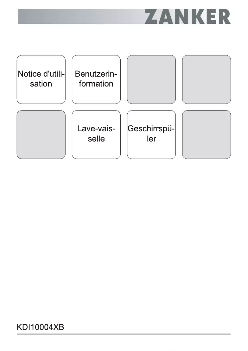Page n°1 - Manuel utilisateur Zanker KDI10004XB