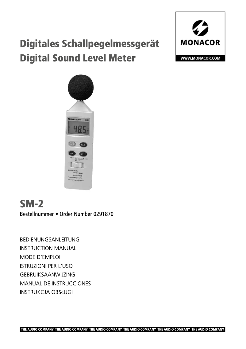 Page n°1 - Manuel utilisateur Monacor SM-2