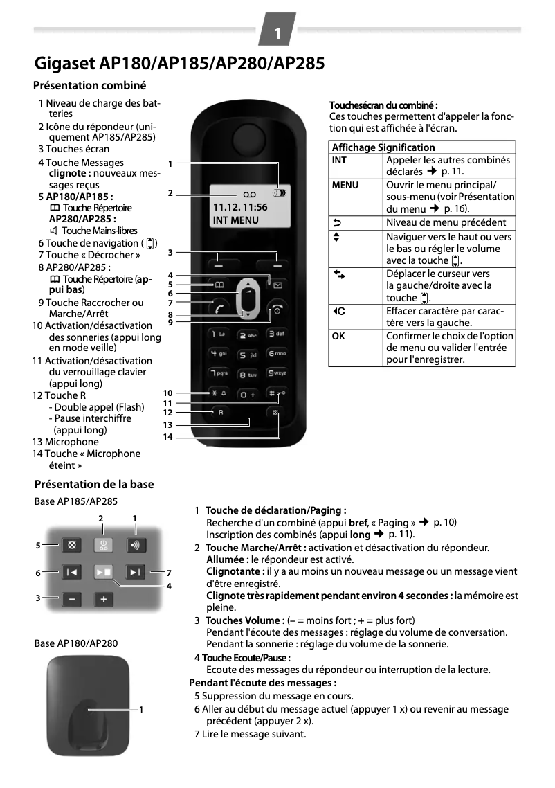 Image de la première page du manuel de l'appareil AP180