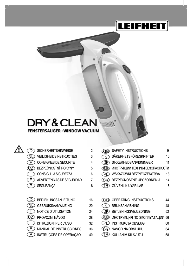 Image de la première page du manuel de l'appareil Dry&Clean