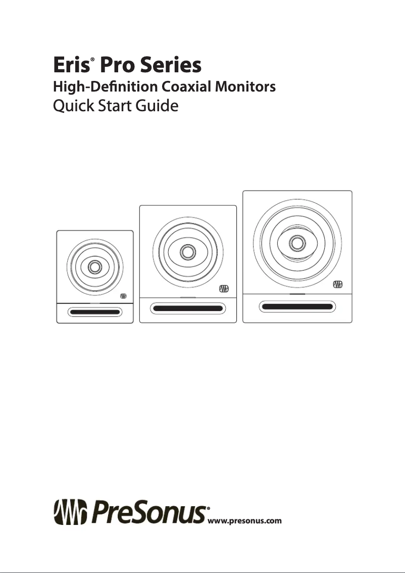 Page n°1 - Guide de démarrage rapide PreSonus Eris Pro 6