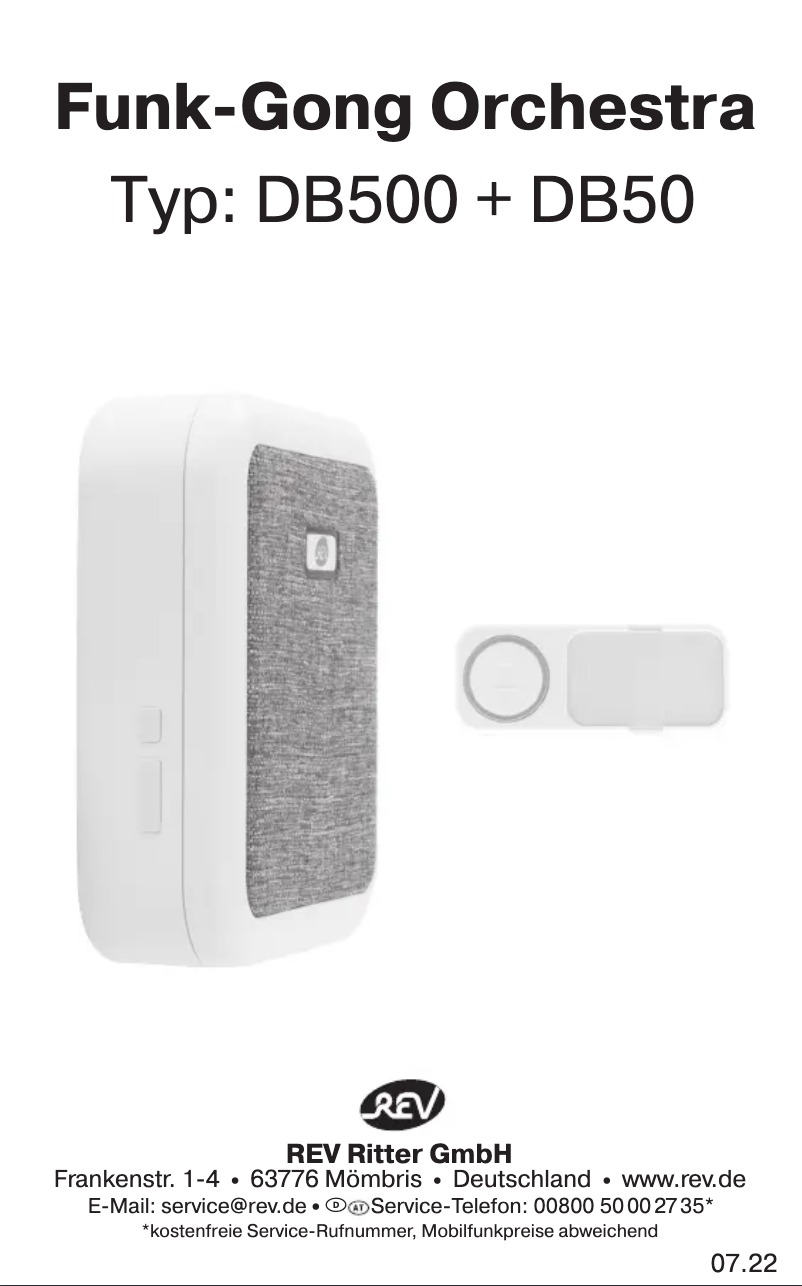 Page n°1 - Manuel utilisateur REV DB500