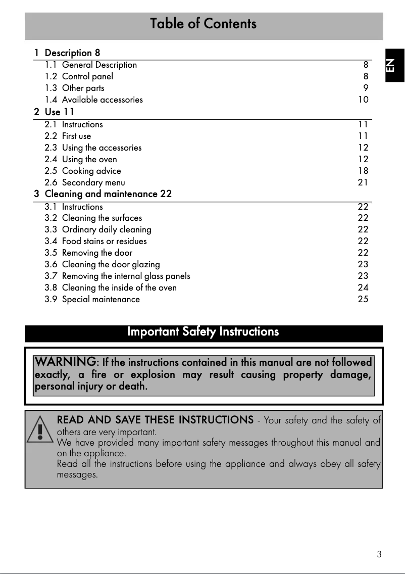 Page n°1 - Manuel utilisateur Smeg SF112U
