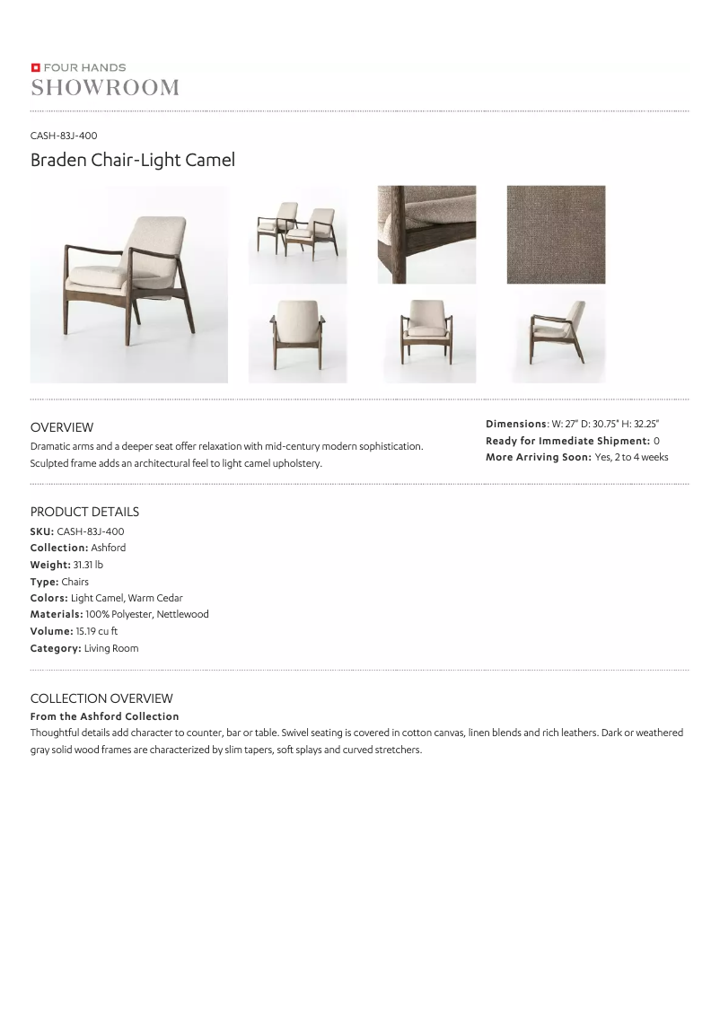 Page 1 of the manual User Manual Four Hands CASH-83J-400