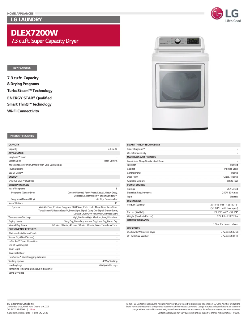 Image de la première page du manuel de l'appareil DLEX7200W