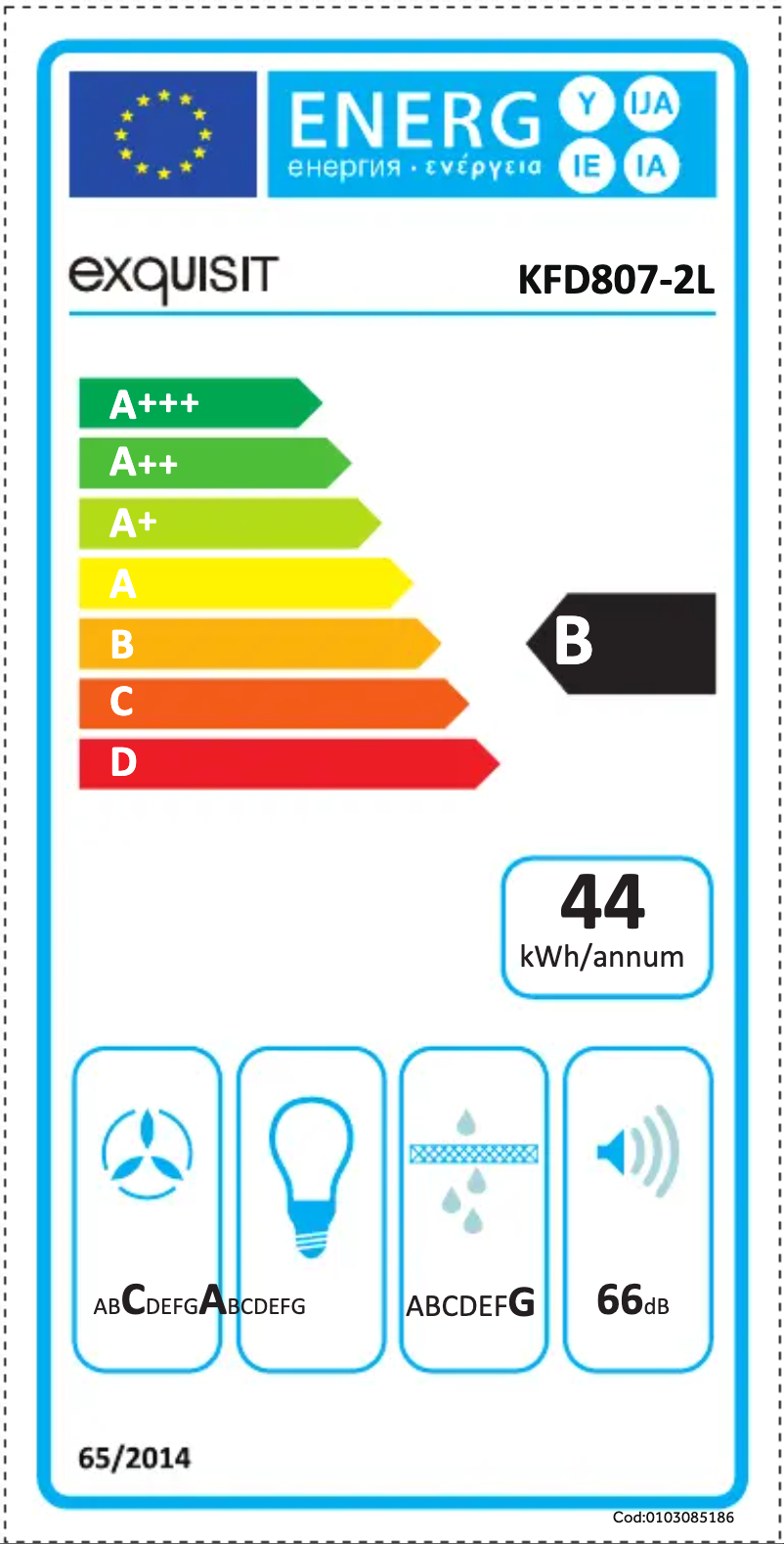 Page 1 de la notice Manuel utilisateur Exquisit KFD 807-2L