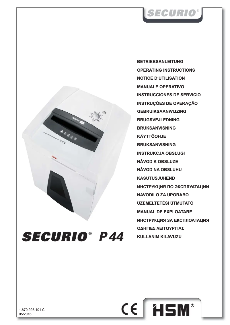 Page n°1 - Manuel utilisateur HSM Securio P44i