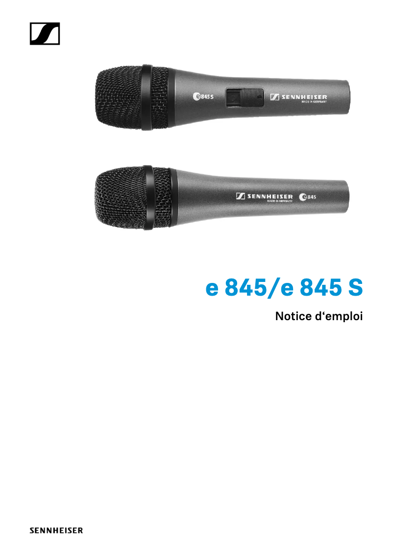Page n°1 - Manuel utilisateur Sennheiser e845