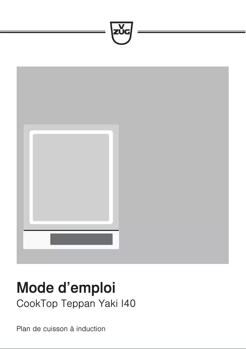 Image de la première page du manuel de l'appareil CookTop Teppan Yaki I40