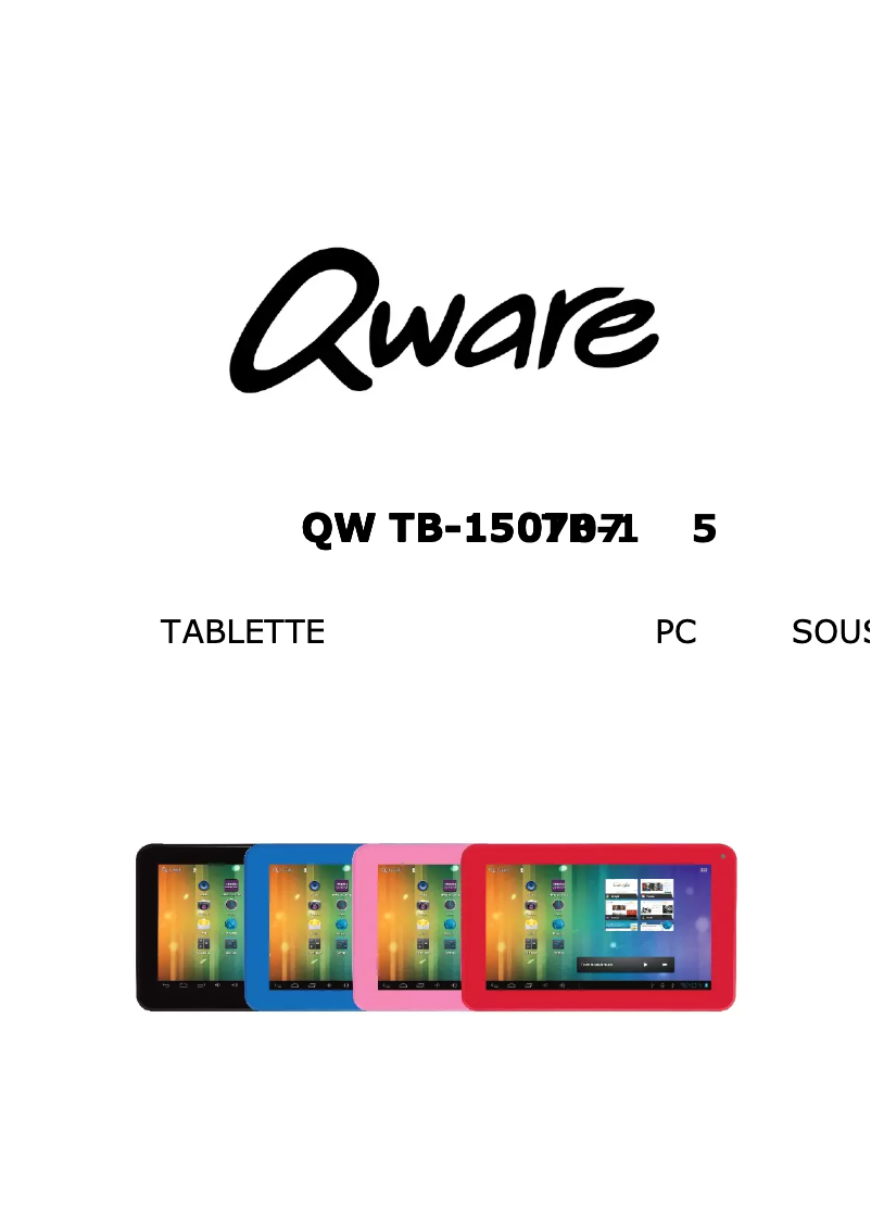 Page n°1 - Manuel utilisateur Qware TB-1507