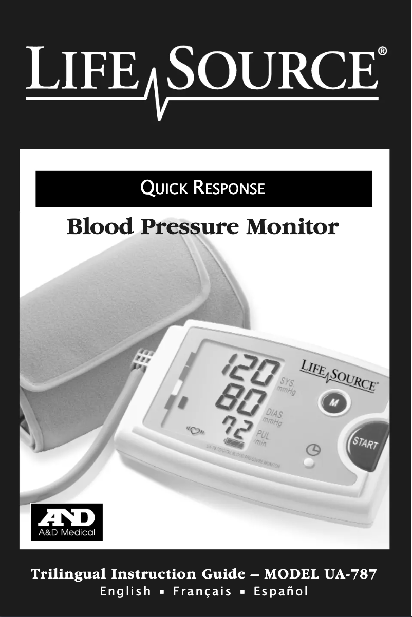 Page n°1 - Manuel utilisateur A&D Medical UA-787