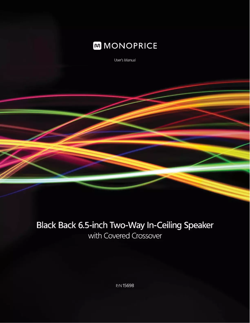 Page 1 de la notice Manuel utilisateur Monoprice 15698