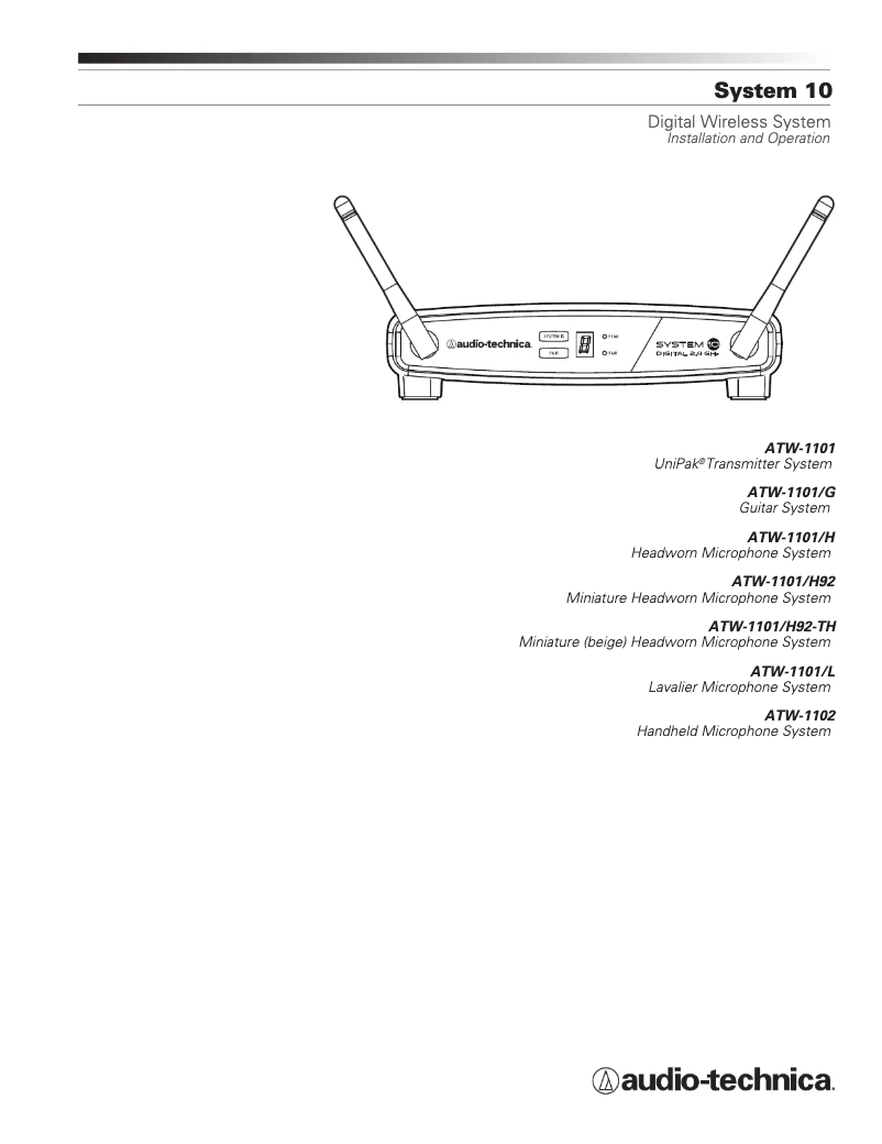 Imagen de la primera página del manual del dispositivo ATW-1102