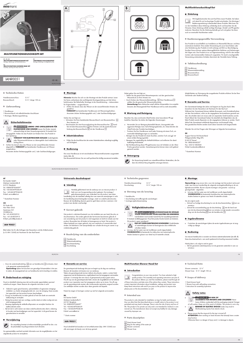 Image de la première page du manuel de l'appareil IAN 90051