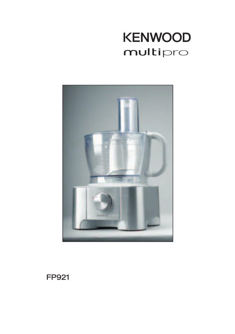 Page 1 de la notice Manuel utilisateur Kenwood FP921