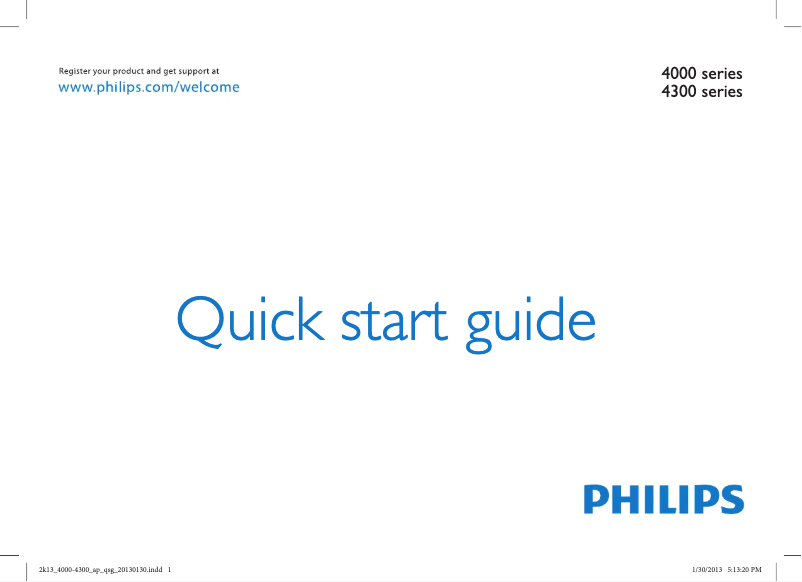 First page image of the manual for 42PFL4308S