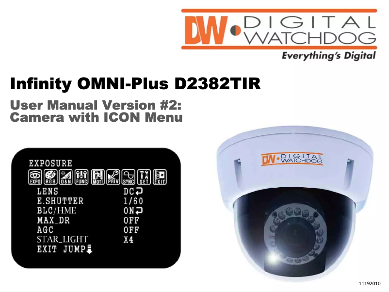 Page 1 de la notice Manuel utilisateur Digital Watchdog Infinity Omni-Plus DWC-D2382TIR