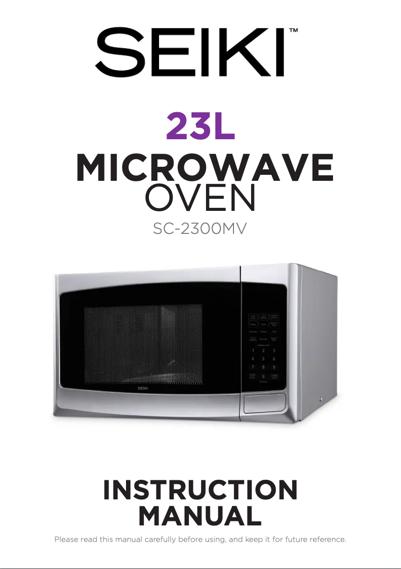 Page 1 de la notice Manuel utilisateur Seiki SC-2300MV