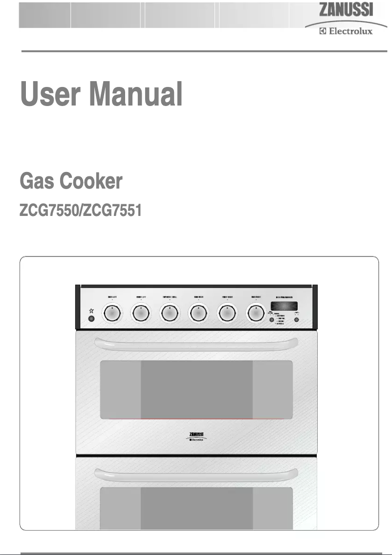 Imagen de la primera página del manual del dispositivo ZCG7551XN