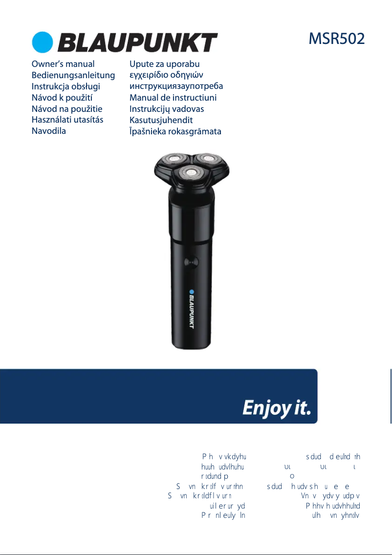 Page 1 de la notice Manuel utilisateur Blaupunkt MSR502