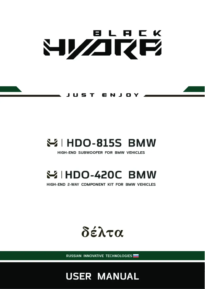 Page n°1 - Manuel utilisateur Black Hydra HDO-420C BMW