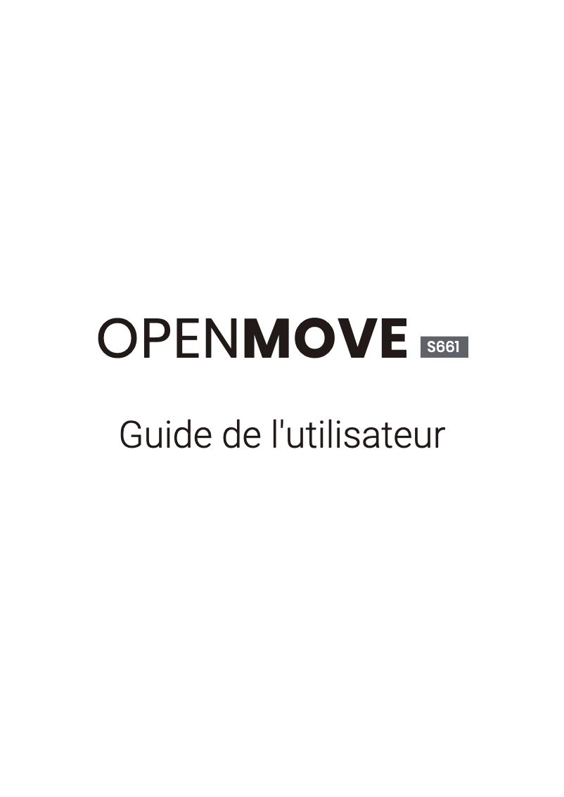 Page 1 de la notice Manuel utilisateur Shokz OpenMove
