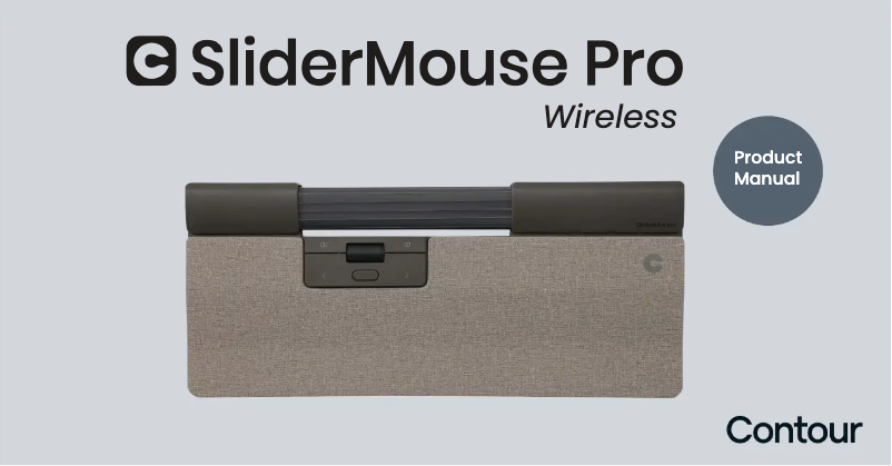 Page 1 de la notice Manuel utilisateur Contour Design SliderMouse Pro