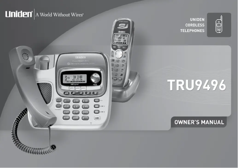 Page 1 of the manual User Manual Uniden TRU 9496