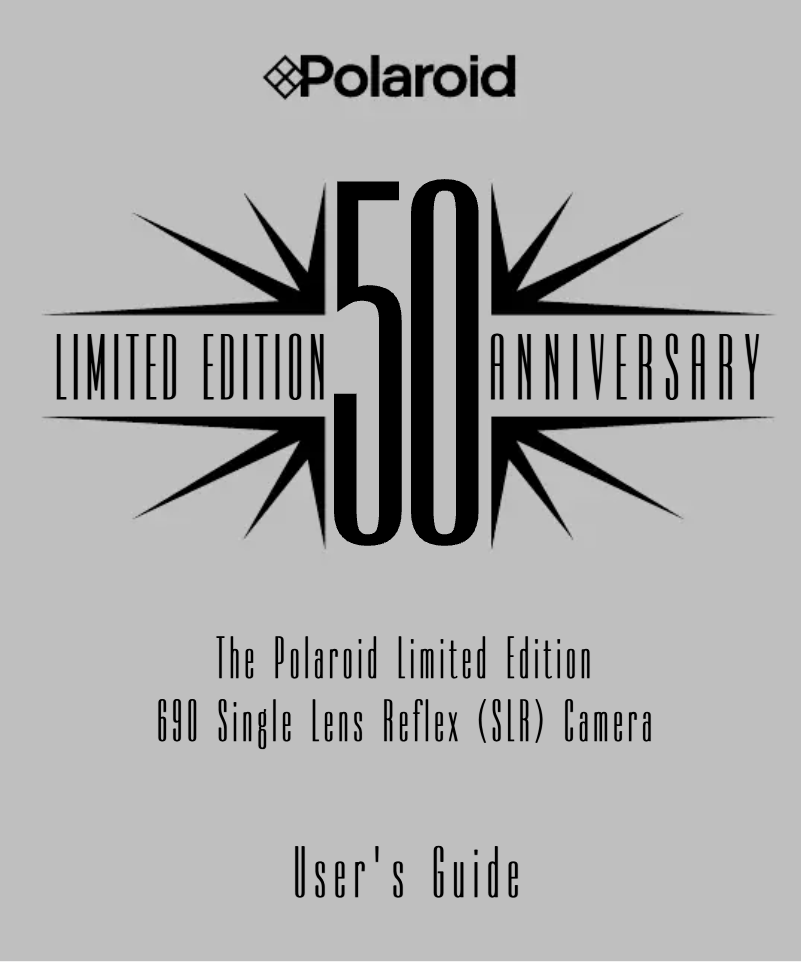 Page 1 de la notice Manuel utilisateur Polaroid SLR 690