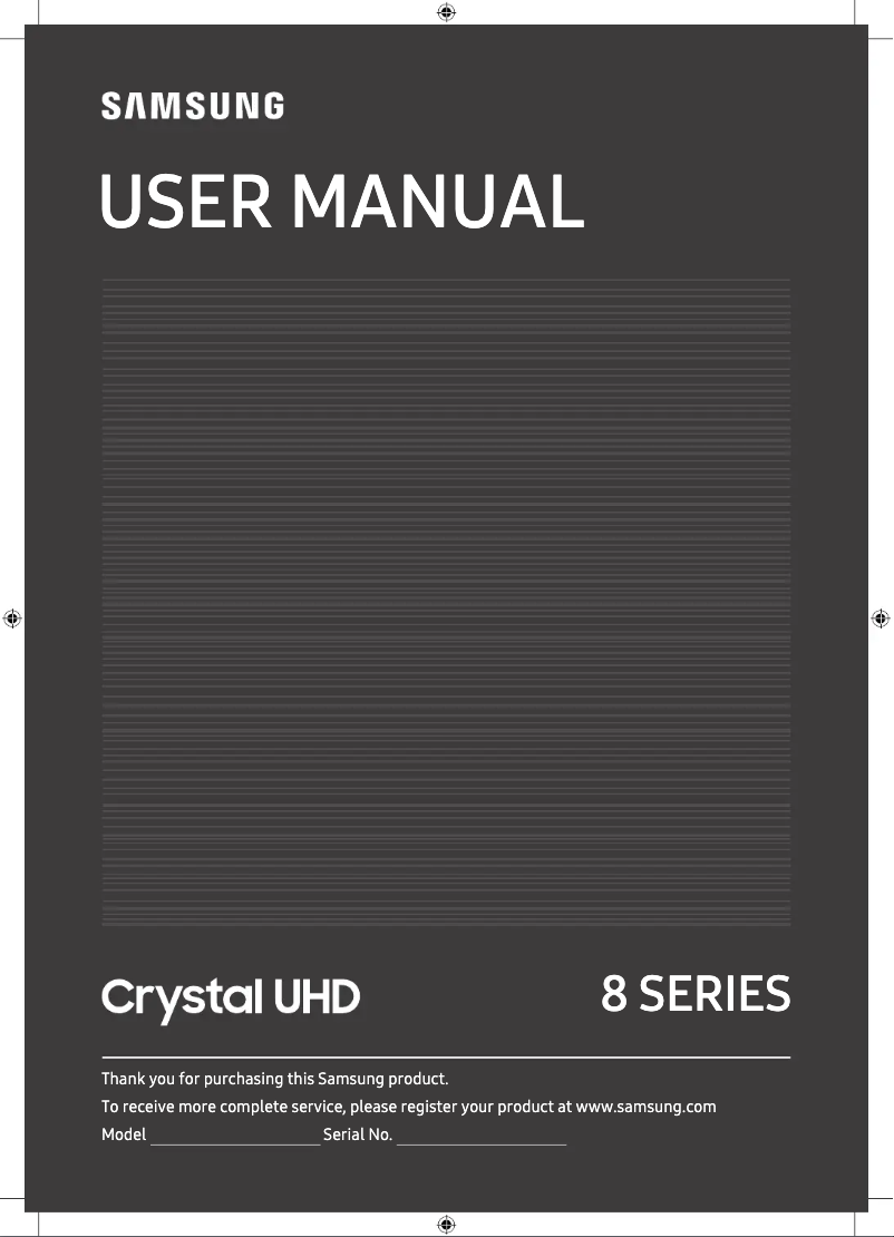 Image de la première page du manuel de l'appareil UE43TU8500UXXU