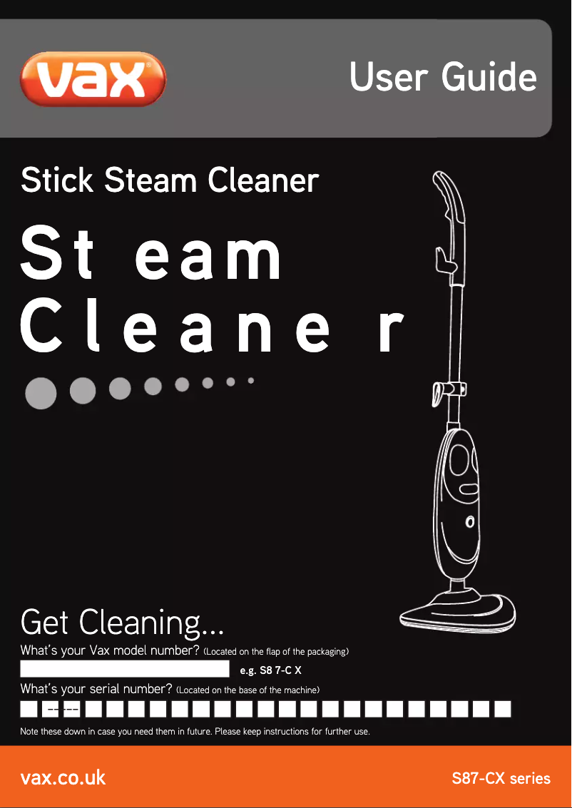 Imagen de la primera página del manual del dispositivo S87-CX