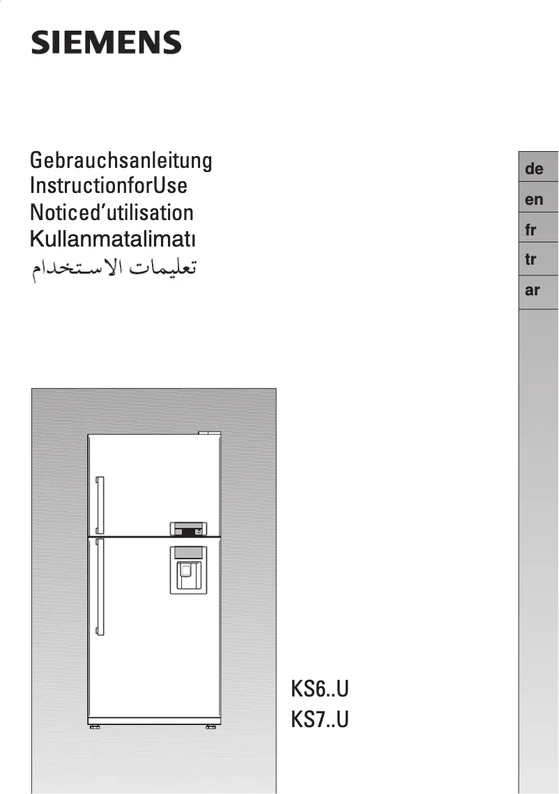 Image de la première page du manuel de l'appareil KS63U920NE
