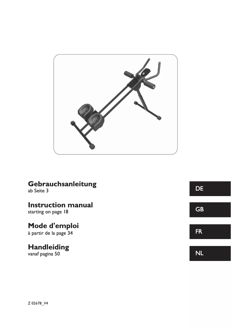 Page 1 de la notice Manuel utilisateur VitalMaxx 02678