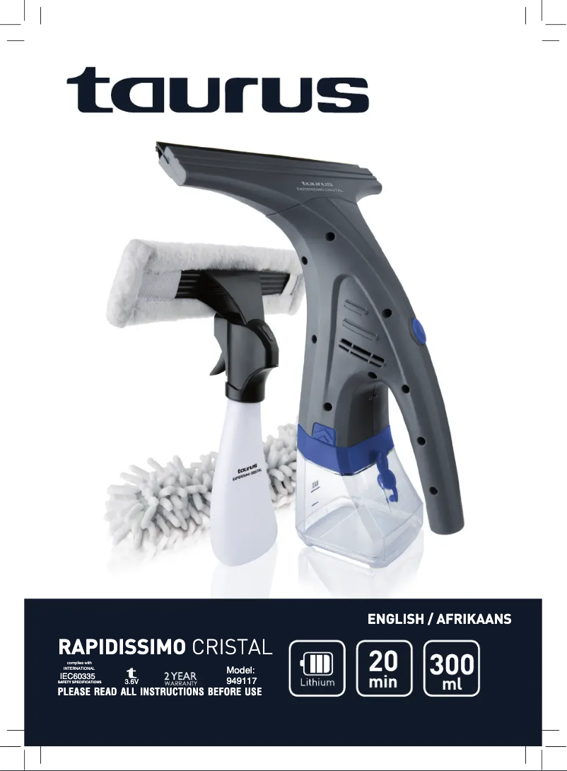 Image de la première page du manuel de l'appareil Rapidissimo Cristal