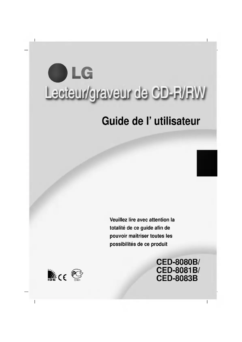 Page n°1 - Manuel utilisateur LG CED-8081B