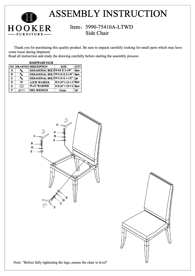 Página 1 del manual Manual de usuario Hooker 5990-75410A-LTWD