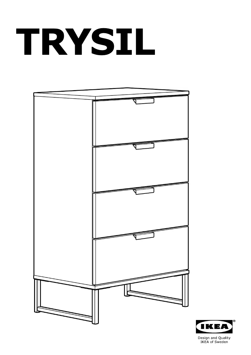 Page 1 de la notice Manuel utilisateur Ikea TRYSIL (60x40x99)