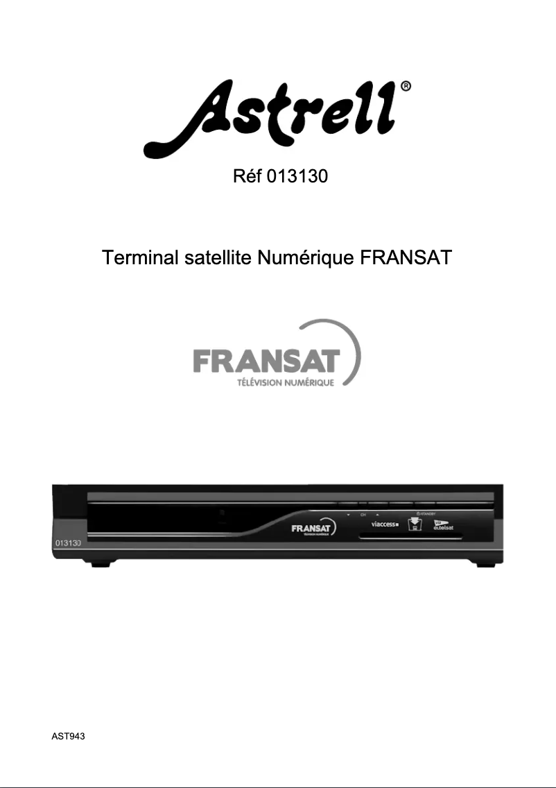 Page n°1 - Manuel utilisateur Astrell Fransat 013130 AST943