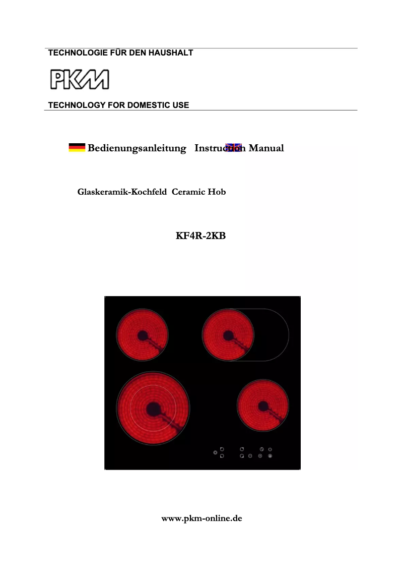 Page 1 of the manual User Manual PKM KF4R-2KB