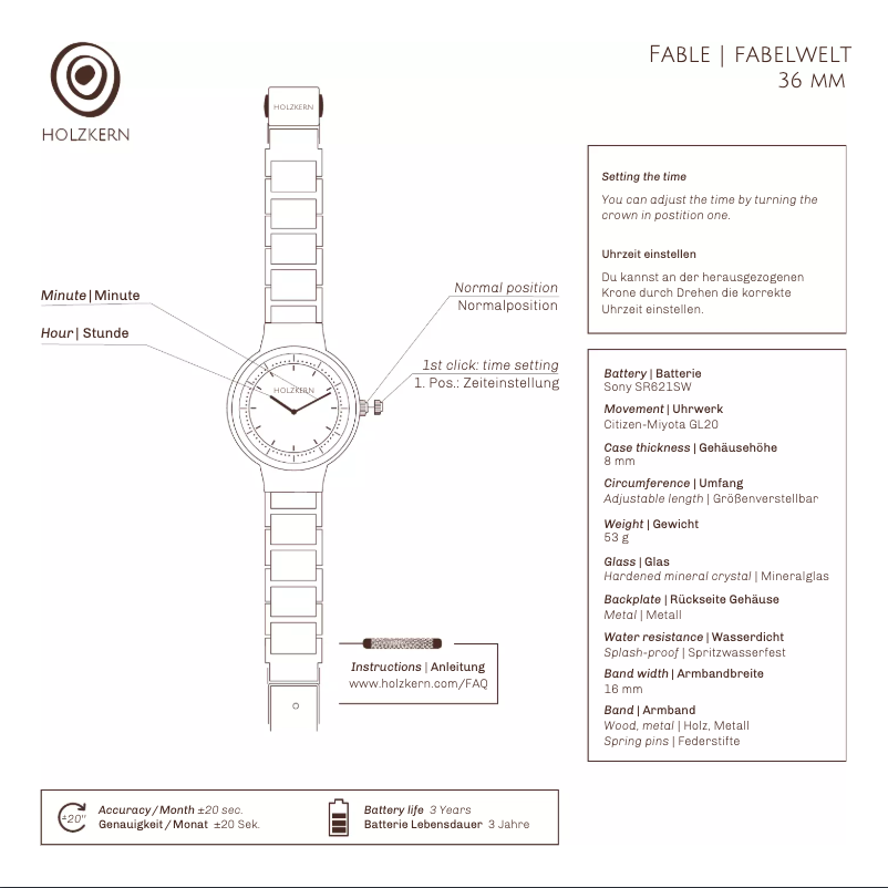 Page n°1 - Manuel utilisateur Holzkern Dryade