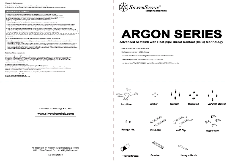 Image de la première page du manuel de l'appareil Argon AR01 V2