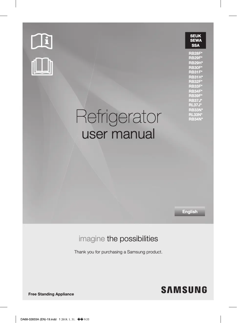 Página 1 del manual Manual de usuario Samsung RB31FERNCBC