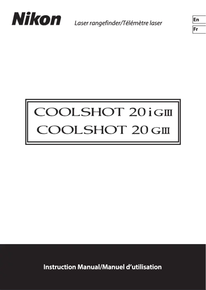 Page 1 de la notice Manuel utilisateur Nikon CoolShot 20i GIII