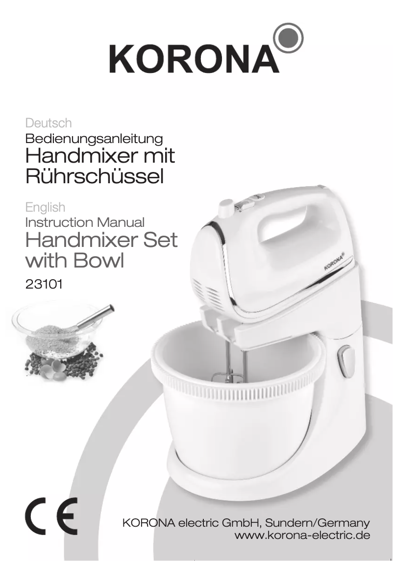 Page n°1 - Manuel utilisateur Korona 23101